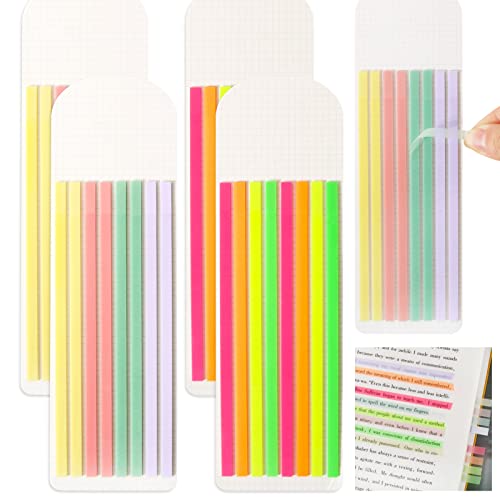 Marcador Autocolante 640 Tiras Transparentes 1 cm BETESSIN - Papel de impressora e copiadora - transparentes, 1 cm, adesivos, 640 unidades