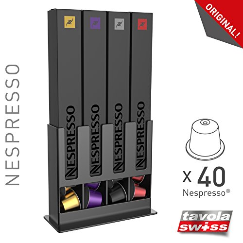 Abeba 5048873 distribuidor de café 40 cápsulas (Acessórios de cozinha) Tavola Swiss - Organizadores de balcão de cozinha e estação de bebidas - 40 cápsulas, plástico, nespresso