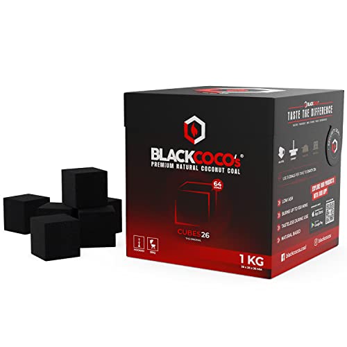 Carvão Blackcoco 1Kg (Recondicionado Como Novo) Blackcoco's - Briquetes de carvão vegetal - carvão preto, natural, aroma fresco, melhora qualidade, barbecue