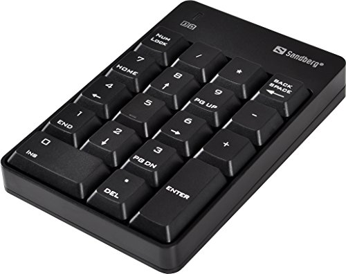 Teclado Numérico SANDBERG WIRELESS NUMERIC KEYPAD 2 Sandberg - Teclados numéricos - teclado numérico, sem fios, portáteis, pc