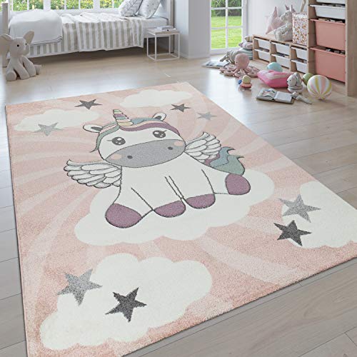 Tapete para Crianças HOMCOM 133x133cm Rosa Paco Home - Tapetes - 133x133cm, rosa, polipropileno, macio, resistente
