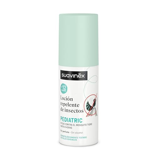 Repelente de Insectos SUAVINEX Loción Repelente (100ml) Suavinex - Banho e corpo - repelente, insectos, 10% ir3535, 8h, carrapatos, 7h