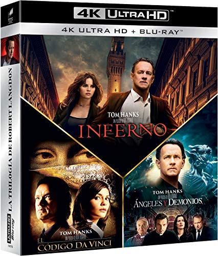 Blu-Ray Pack Dan Brown: Ángeles Y Demonios El Código Da Vinci Inferno SONY PICTURES HOME ENTERTAINMENT - Dvds e vídeos - saga, el código da vinci, 4k ultra hd, extras