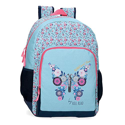 Mochila ROLL ROAD Wild And Free (Poliéster - Azul) ROLL ROAD - Mochilas - poliéster, azul