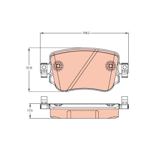 Pastilhas para Calipers TRW GDB2042 (Compatibilidade: Mercedes-Benz) TRW - Sistema de freios de veículos motorizados - pastilhas, calipers, TRW, gdb2042, mercedes-benz
