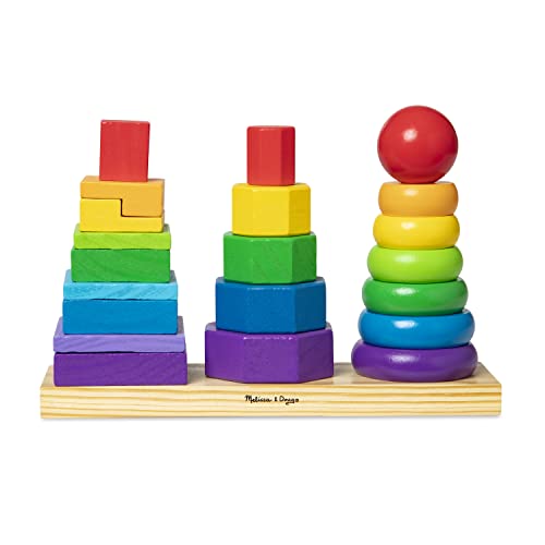 Jogo de Tabuleiro MELISSA & DOUG Stacker (3 Anos) Melissa & Doug - Brinquedos - 3 anos, peças coloridas, varillas, formas