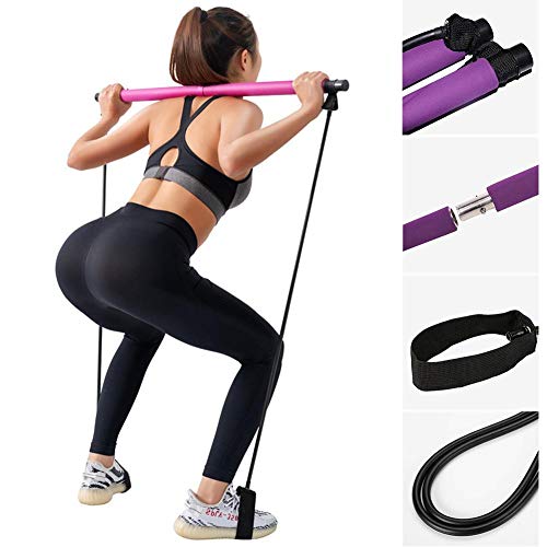 Kit de Barra de Pilates BRISKAY com Bandas de Resistência (Preto - 150x130cm) briskay - Eletrodomésticos - barra, pilates, bandas, resistência