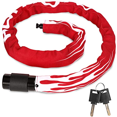 Cadeado para Bicicletas HOMOTO 1-02-0013 (Vermelho) Homoto - Fechaduras e chaves - aço inoxidável, nylon, cilindro plano, resistente ao corte
