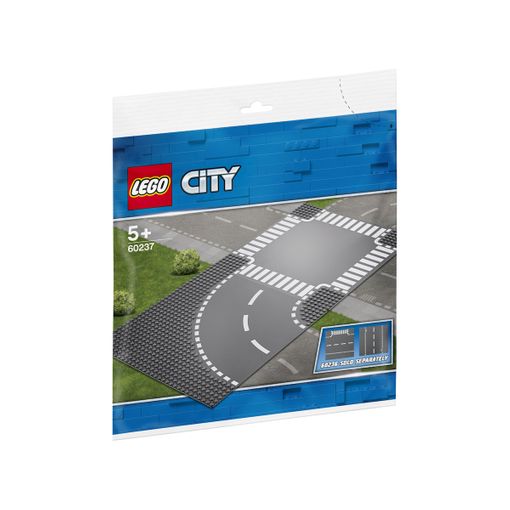 LEGO City 60237 Set de Pista de Carros (Idade Mínima Recomendada: 5 anos) LEGO - Blocos de encaixe - lego city, pista de carros, curvas, cruzamentos, carros familiares, aventura divertida
