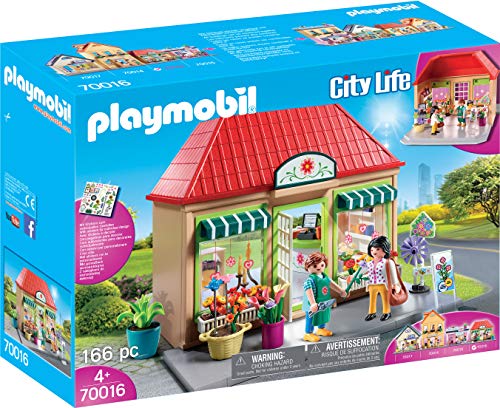 PLAYMOBIL City Life Florista (Idade Mínima Recomendada: 4 anos) PLAYMOBIL - Conjuntos de brinquedos - florista, 4 anos, vitrines, autocolantes