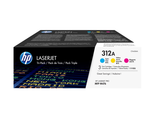 Toner HP LaserJet Original 312A - Ciano, Magenta, Amarelo (CF440AM) HP - Cartuchos de toner e jato de tinta - laser, ciano, magenta, amarelo, 2700 páginas