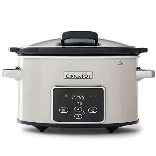 Crock-Pot 3.5L Grey and Chrome (Preparação de Alimentos a Frio) Crock-Pot - Panelas elétricas de cozimento lento - 3.5l, preparação de alimentos a frio, cinza e chromo