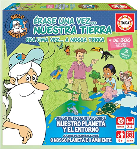Jogo de tabuleiro EDUCA BORRAS Erase una vez nuestra tierra Educa Borrás - Jogos - perguntas, ambiente, 300 perguntas, a partir dos 6 anos