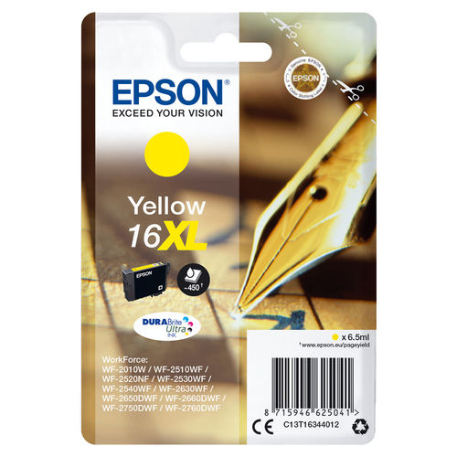 Tinteiro EPSON T1634 DURABrite Ultra Amarelo Epson - Cartuchos de toner e jato de tinta - amarelo, 9 ml, 415 páginas, epson