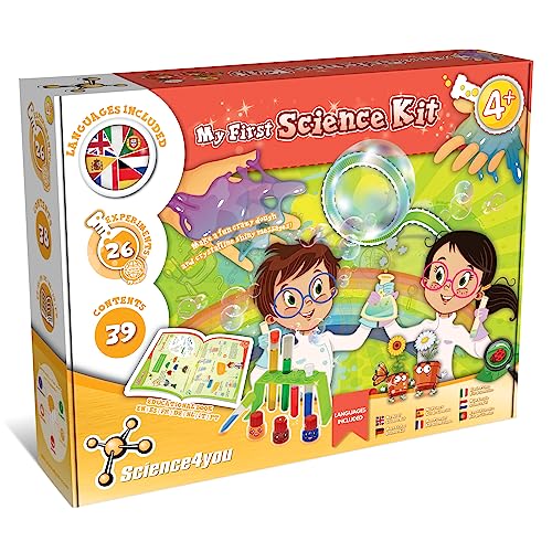 Kit Experiencial SCIENCE4YOU Primeiros experimentos (Idade Mínima Recomendada: 4 anos) Science4you - Conjuntos de ciência e exploração - primeiros experimentos, 4 anos