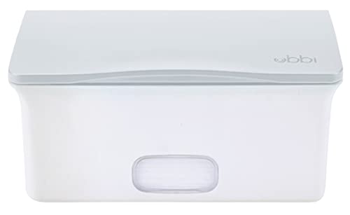 Dispensador de Toalhitas UBBI Cinzento (6.8 x 18.1 x 17.8 cm) TBD - Aquecedores e dispensadores de lenços umedecidos para bebê - 6.8 x 18.1 x 17.8 cm, plástico, branco, cinzento