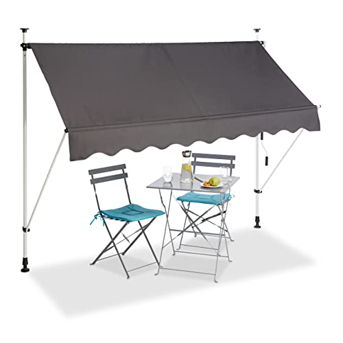 Toldo para Campismo RELAXDAYS (Cinzento - Algodão e Poliéster) Relaxdays - Revestimento - algodão, poliéster, cinzento