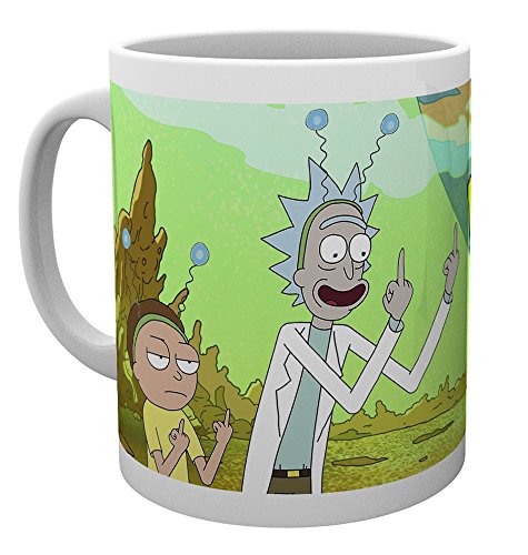 Caneca RICK AND MORTY Rick and Morty Peace Out (Cerâmica) GB Eye Limited - Copos e canecas - cerâmica, 30 cl, Rick & Morty