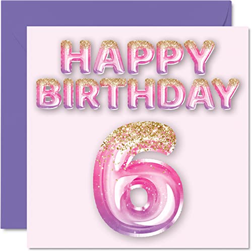 Cartão de Aniversário para Menina (Idade Mínima Recomendada: 6 anos) Stuff4 - Cartões de cumprimentos e de nota - aniversário, menina, 6 anos