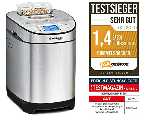 Máquina de Pão Rommelsbacher BA 550 | Preto Rommelsbacher - Máquinas de fazer pão - preto, 550 W
