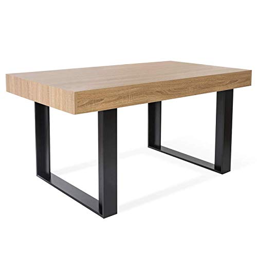 Mesa de Refeição INNOVATION HOME FURNISH PHOENIX-160 (Preto - Melamina) IDMarket - Conjuntos de móveis - melamina, preto, 160cm, madeira maciça