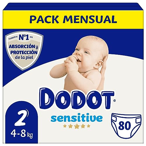 Fraldas DODOT Sensíveis (80 Unidades - Tamanho 2) Procter & Gamble - Roupa - fraldas, dodot, sensíveis, tamanho 2