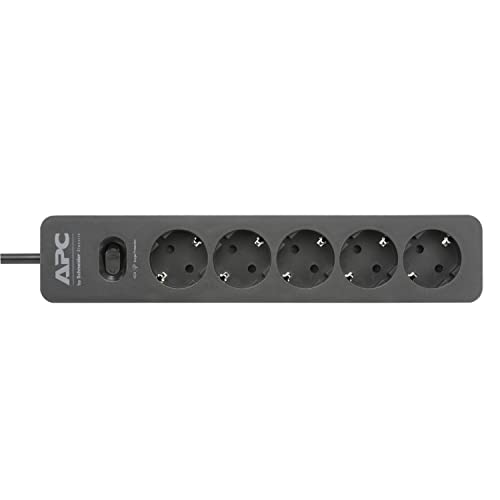 Extensão Elétrica APC PME5B-GR (5 Tomadas - Tipo F - 1.5 m) APC - Filtros de linha e supressores de surtos - 5 tomadas, tipo f, 1.5m