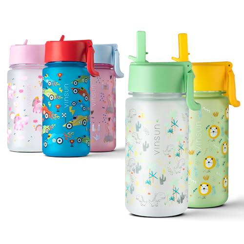 Garrafa de Montanha VINSUN Dino (500 ml) VINSUN - Garrafas de água - 500 ml, sem BPA, reutilizável, design infantil