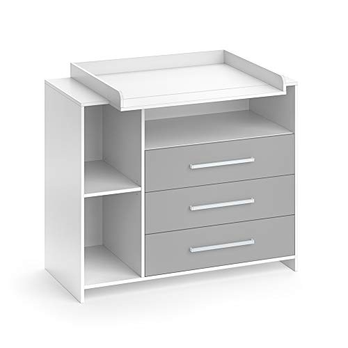 Cama de Madeira VICO Oskar (Branco - 100x113cm) Oskar - Móveis para bebês e crianças pequenas - madeira, branco, 100x113cm, design moderno
