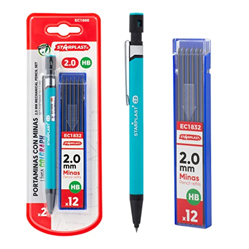 Lápis de Carvão STARPLAST Retrátil (Azul) Starplast - Carvões de arte - retrátil, azul, médio traço