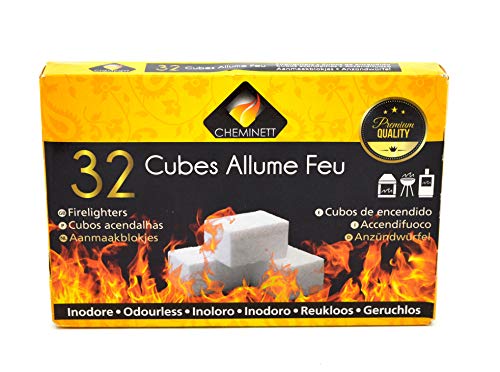 Pyrofeu Box of 32 Matches Ignition of Wax for Barbecues and Chimneys S&M - Lenha e combustível - ignição de cera, 32 pastilhas, chimeneas, barbacos