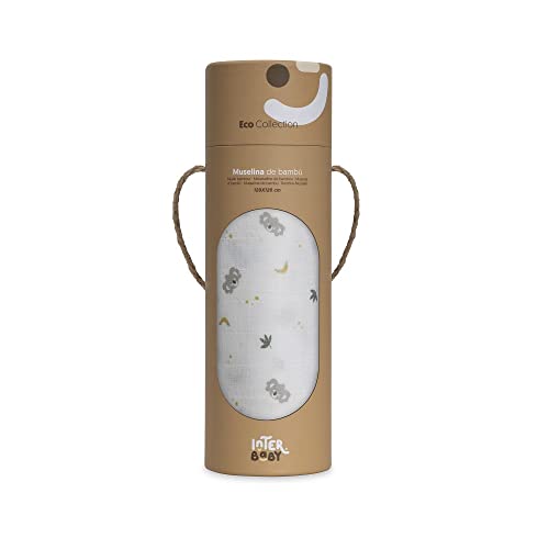 Manta para Bebé INTERBABY Muselin Bambu (120 x 120 cm) Interbaby - Fraldas de pano e mantas de bebê - 120x120 cm, tecido vaporoso, multi-funcional, estampado moderno