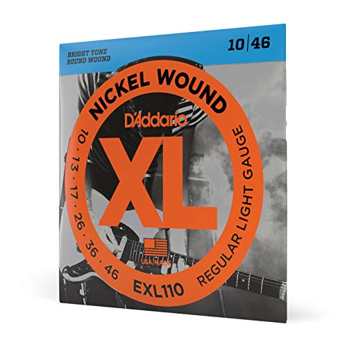 Daddario Exl110 10-46 Medium Round Wound Electric Guitar Strings D'Addario - Acessórios para guitarra - 10-46, medium, round wound, electric guitar