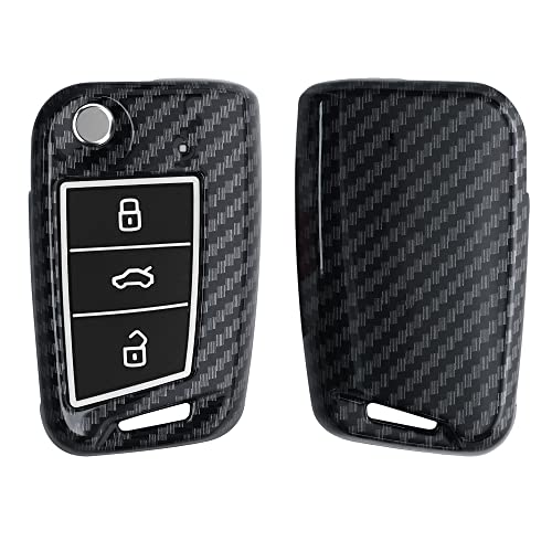 Capa para Chaves KWMOBILE Carbono (Volkswagen) Kw-Commerce - Acessórios de computador - compatível, carbono, fácil acesso, proteção completa