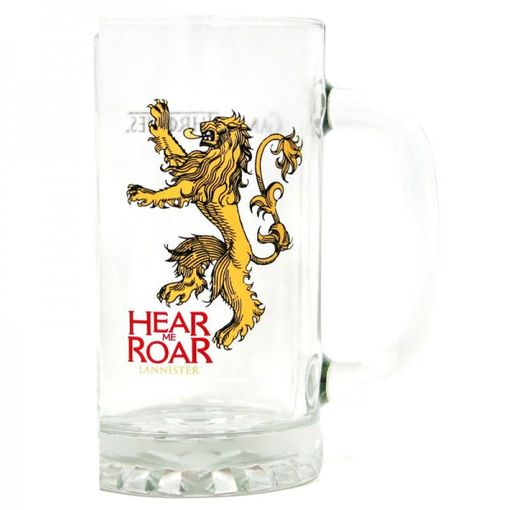 Copo de cristal Game of Thrones Lannister Hear Me Roar SD Toys - Copos de cerveja - copo, cristal, game of thrones, lannister, hear me roar
