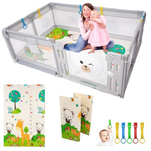 Parque Infantil Dobrável com Almofada e Redes Impermeáveis 120X180 Cm PARVULI PARVULI - Móveis para bebês e crianças pequenas - dobrável, almofada, redes impermeáveis, 120x180 cm
