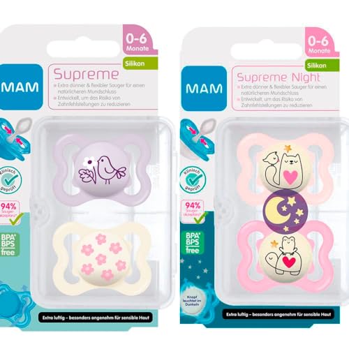 Chucha MAM Silicone Supremes (0 - 6 Meses) MAM Baby - Chupetas e mordedores - silicone, 0-6 meses, anti-engasgado, ergonômico