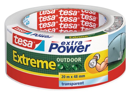 Fita Adesiva TESA Extra Power (Transparente) TESA - Fita adesiva de ferragens - transparente, tecido resistente, alta adesão