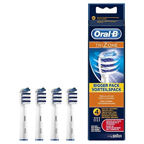 Recargas para Escova de Dentes ORAL B TriZone Oral-B - Acessórios para escova de dentes - azul, branco, trizone, 4 recargas