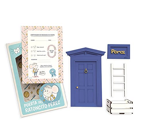 Porta de Parede SILU Rato Pérez Azul (35 x 14 cm) Silu - Caixas de mudança e envio - porta de parede, rato perez azul, 35 x 14 cm, dentes da infância