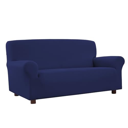 Capa de Sofá BANZAI (Azul - Algodão - 190x120 cm) Banzaii - Sofás - elástica, fácil de montar, ajustável, antiderrapante