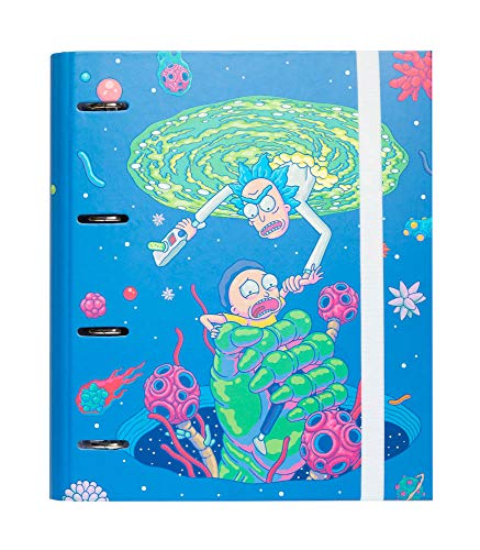 Pasta Rick e Morty Virus Attack 4 Anéis 5,5 cm RICK & MORTY - Pastas Organizadoras - pasta, rick e morty, virus attack, 4 anéis, 55 cm
