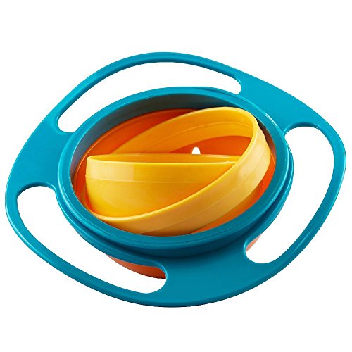 JZHEN Plataforma Anti-Derrames Gyro Bowl para Bebé 3-6 Meses Jzhen - Tigelas - plástico ABS, 3-6 meses, anti-derrames, gyro bowl