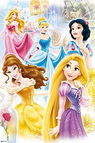 Póster DISNEY PRINCESS (91x61.5cm - Cartão) Grupo Erik Editores - Pósteres, impressões e arte visual - 91x61.5cm, cartão, disney princess