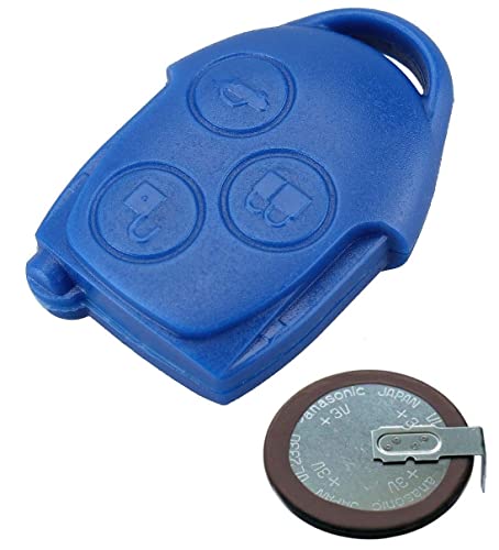 Chaveiro para Automóveis FORD TRANSIT CONNECT MK7 AML - Baterias - chaveiro, automóveis, ford transit connect mk7, carcasa, chave azul, bateria recarregável