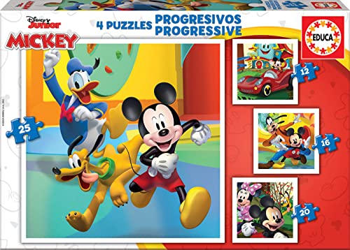 Puzzle EDUCA Mickey and Friends Progressivo 3485 - Quebra-cabeças - puzzle, progressivo, cartão, mickey, amigos