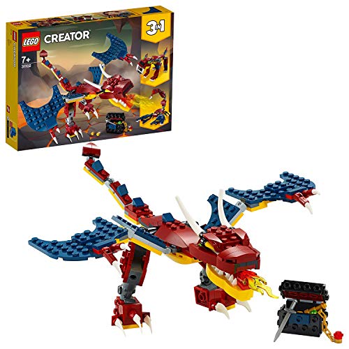 LEGO Creator - Dragão do Fogo - 31102 (Idade Mínima: 7) LEGO - Blocos de encaixe - lego, creator, dragão, fogo, idado minima 7