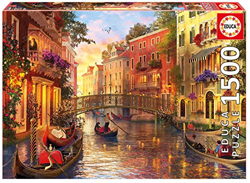 Puzzle EDUCA BORRAS Sunset in Venice (1500 peças) EDUCA - Quebra-cabeças de encaixar - 1500 peças, 85 x 60 cm, colagem à base de água