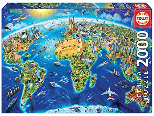 Puzzle EDUCA BORRAS Simbolos del Mundo (Idade Mínima: 12 Anos - 2000 Peças) EDUCA - Quebra-cabeças de encaixar - símbolos, mundo, 2000 peças, idade mínima 12 anos