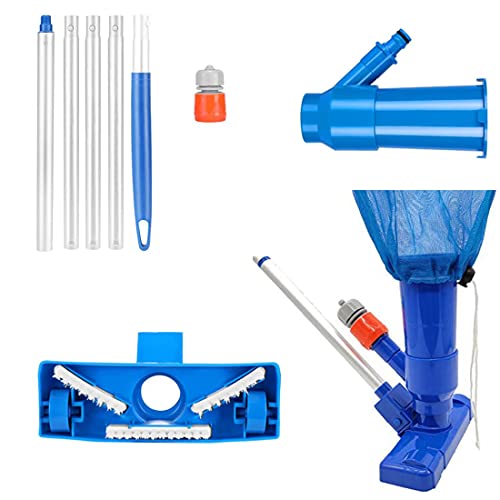 Aspirador de Fundo de Piscina com Poste de 5 Secções KXYINOS - Suprimentos de limpeza doméstica - aspirador, fundo piscina, poste, 5 secções